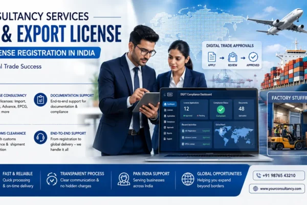 Best Consultancy Services for Import and Export License Import and Export License registration in India 
