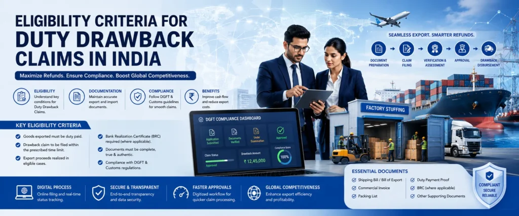 Eligibility Criteria for Duty Drawback Claims in India