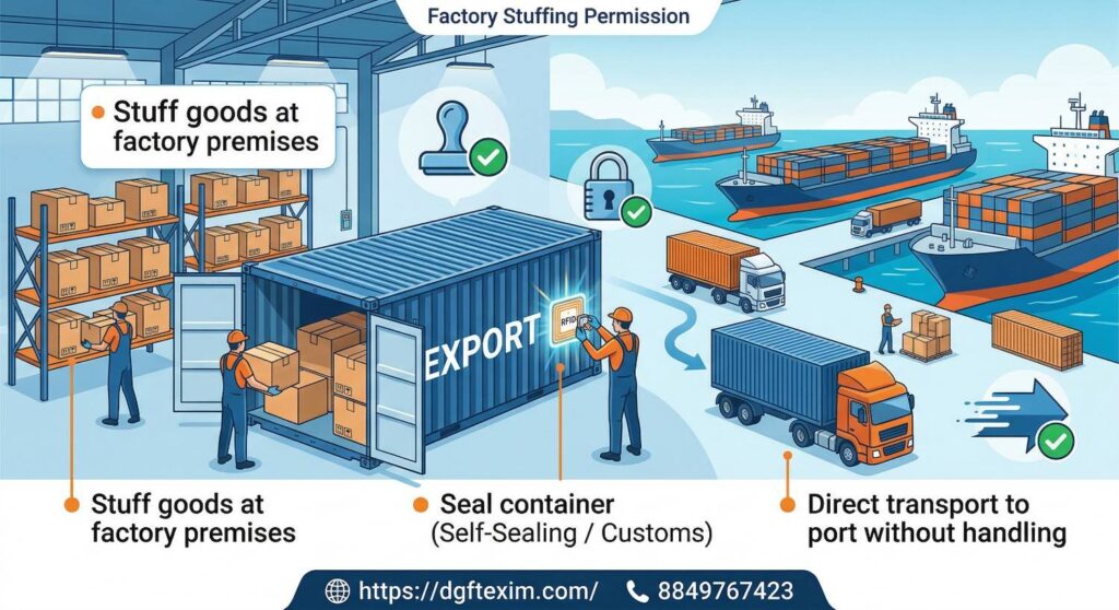 Factory Stuffing / Self Sealing Permission Made Simple for Exporters
