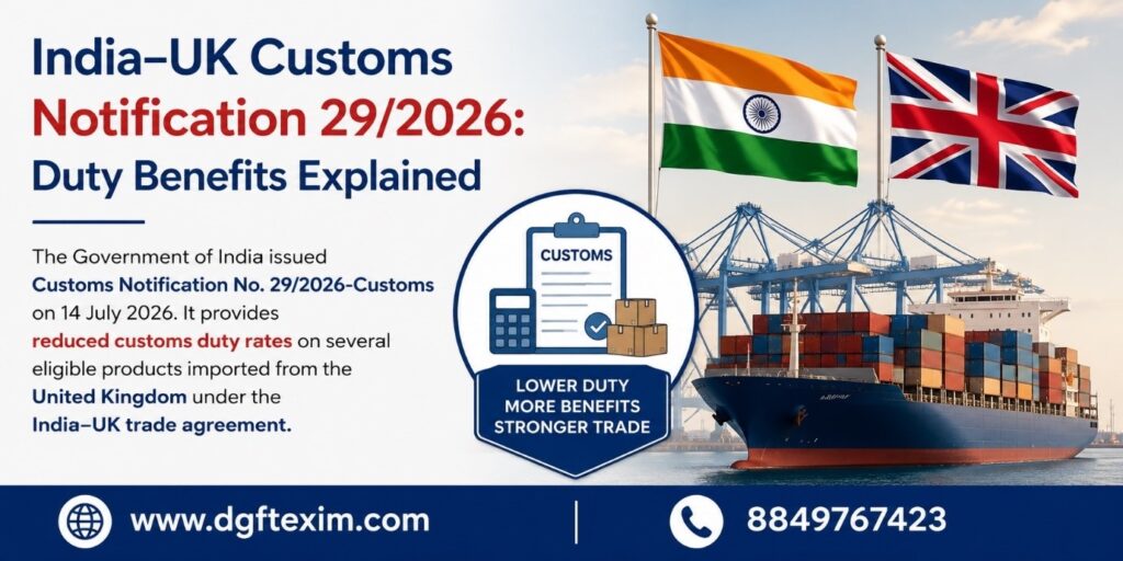 India–UK Customs Notification 29/2026 Explained with an Example