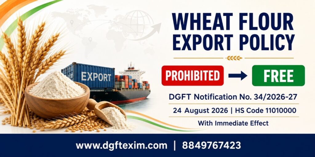Wheat Flour Export Policy Changed From Prohibited to Free