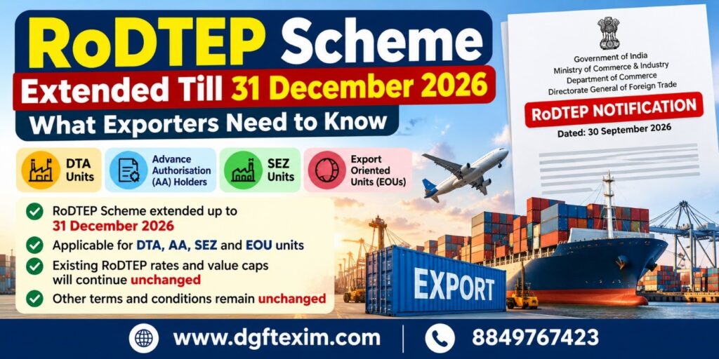 RoDTEP Scheme Extended Till 31 December 2026: What Exporters Need to Know