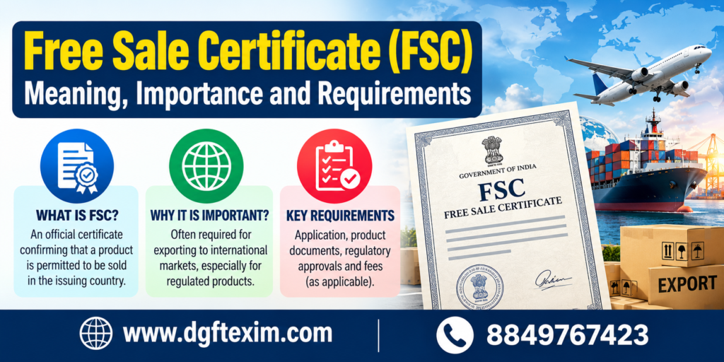 Free Sale Certificate (FSC): Meaning, Importance and Requirements