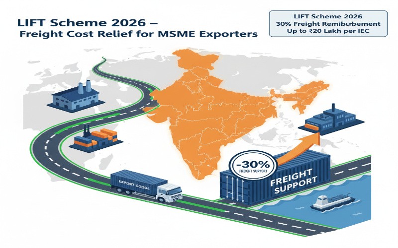 LIFT Scheme 2026: 30% Freight Reimbursement for MSME Exporters