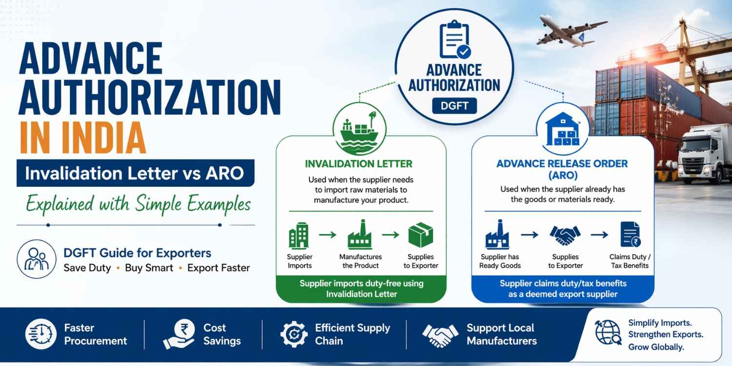 Advance Authorization in India: Invalidation Letter vs ARO Explained with Simple Examples